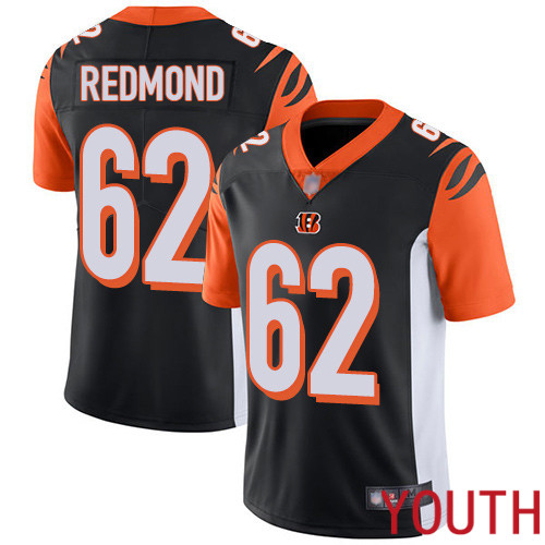 Cincinnati Bengals Limited Black Youth Alex Redmond Home Jersey NFL Footballl #62 Vapor Untouchable->cincinnati bengals->NFL Jersey